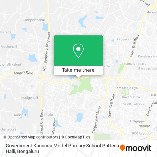 Government Kannada Model Primary School Puttena Halli map