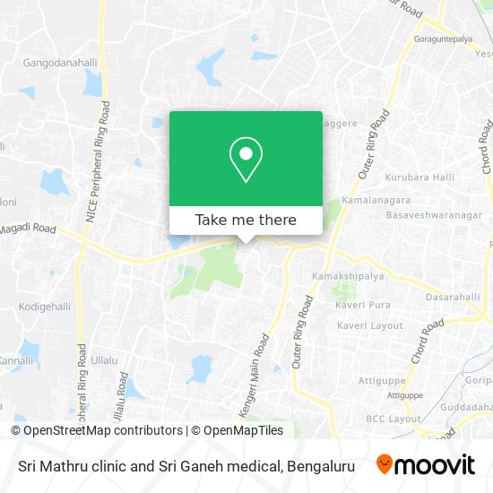 Sri Mathru clinic and Sri Ganeh medical map