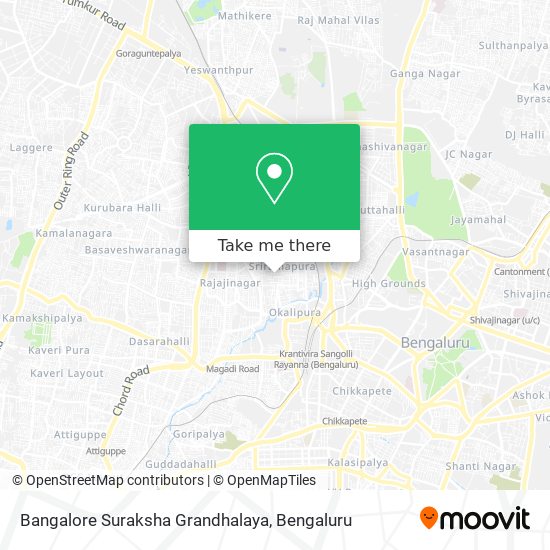 Bangalore Suraksha Grandhalaya map