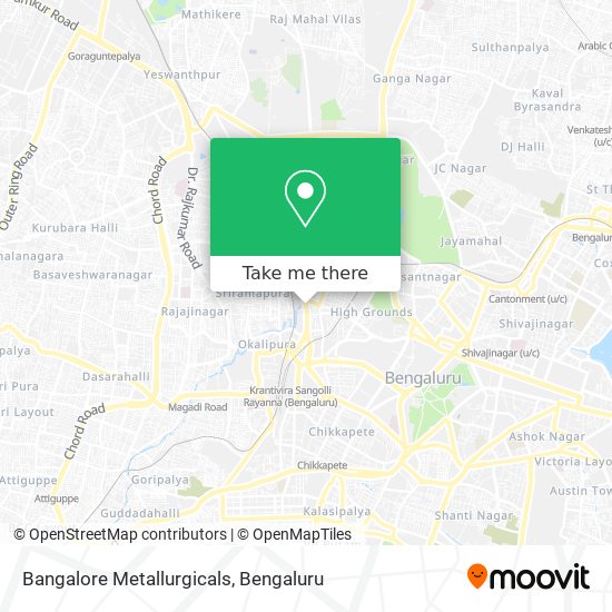 Bangalore Metallurgicals map