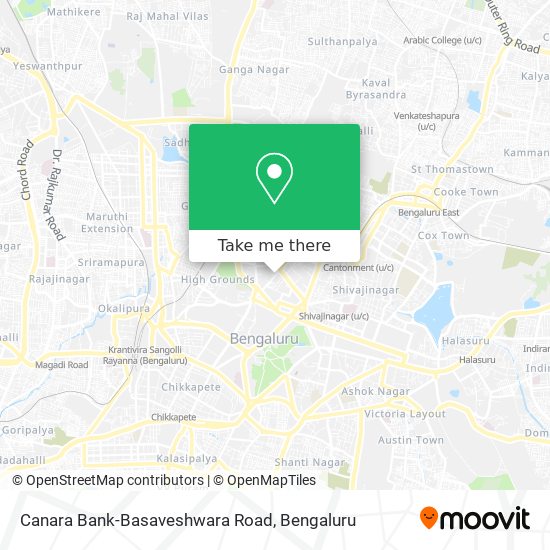 Canara Bank-Basaveshwara Road map