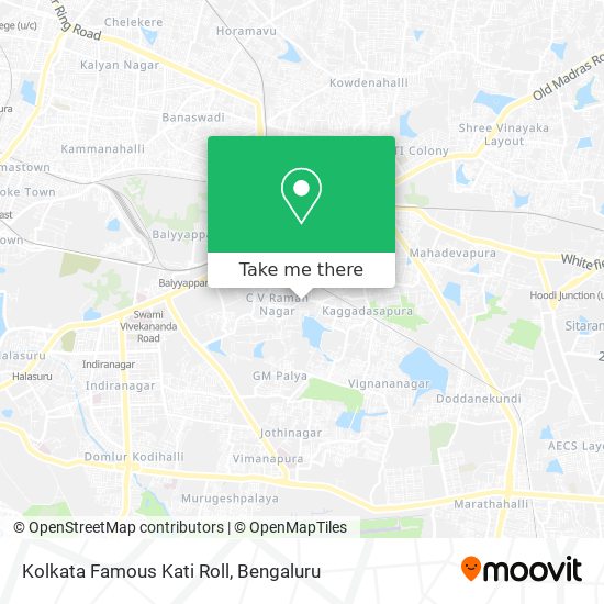 Kolkata Famous Kati Roll map