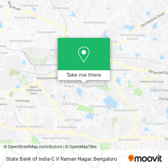 State Bank of India-C V Raman Nagar map