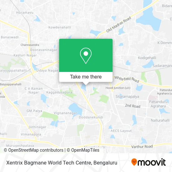 Xentrix Bagmane World Tech Centre map