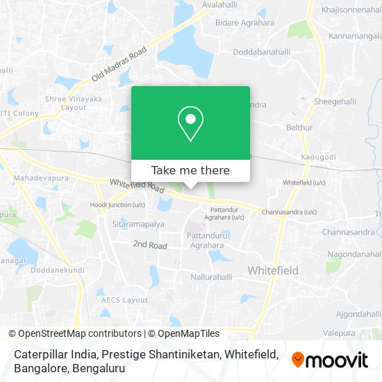 Caterpillar India, Prestige Shantiniketan, Whitefield, Bangalore map