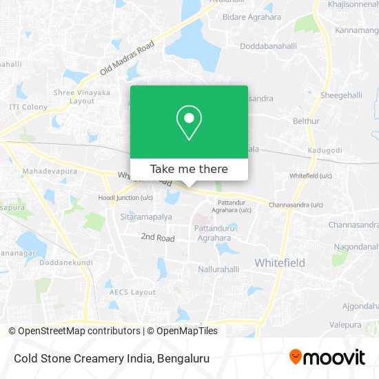 Cold Stone Creamery India map