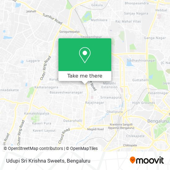 Udupi Sri Krishna Sweets map