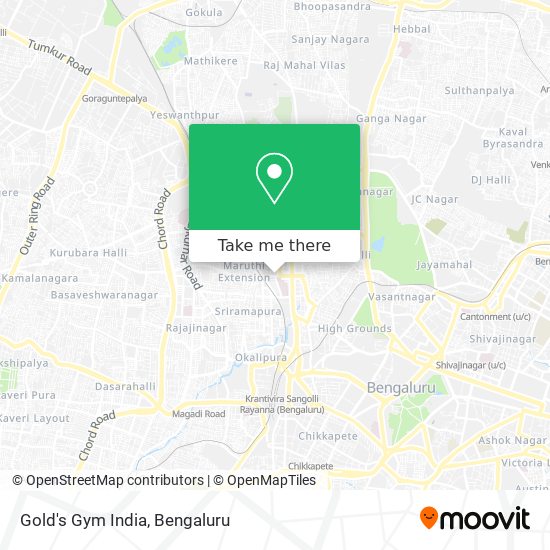 Gold's Gym India map