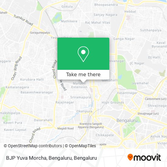 BJP Yuva Morcha, Bengaluru map