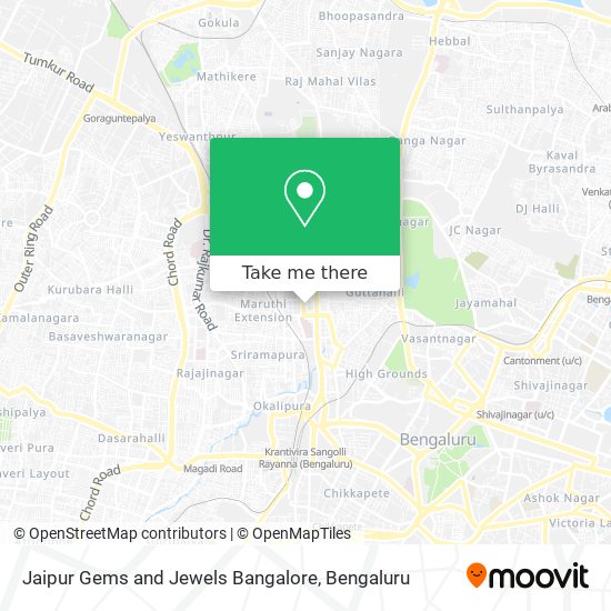 Jaipur Gems and Jewels Bangalore map