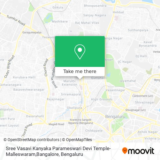 Sree Vasavi Kanyaka Parameswari Devi Temple-Malleswaram,Bangalore map