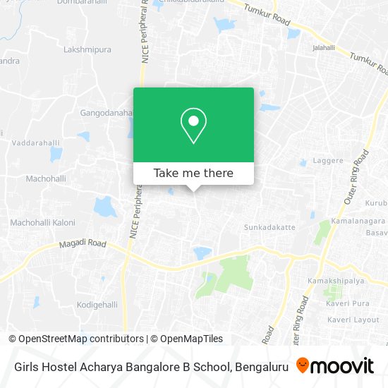 Girls Hostel Acharya Bangalore B School map