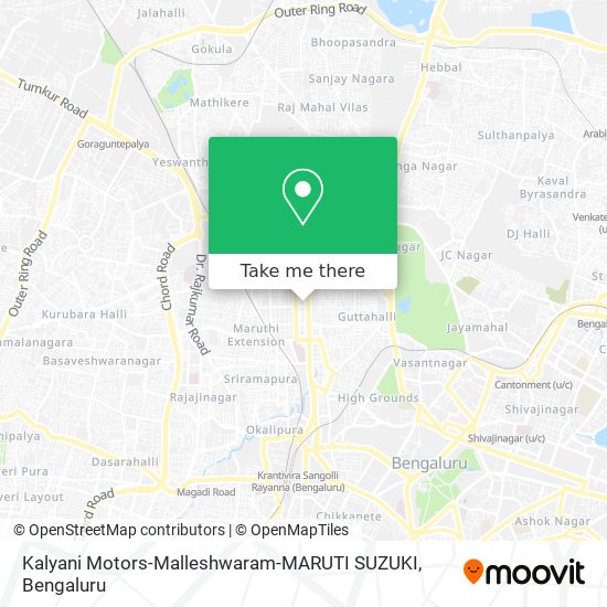Kalyani Motors-Malleshwaram-MARUTI SUZUKI map