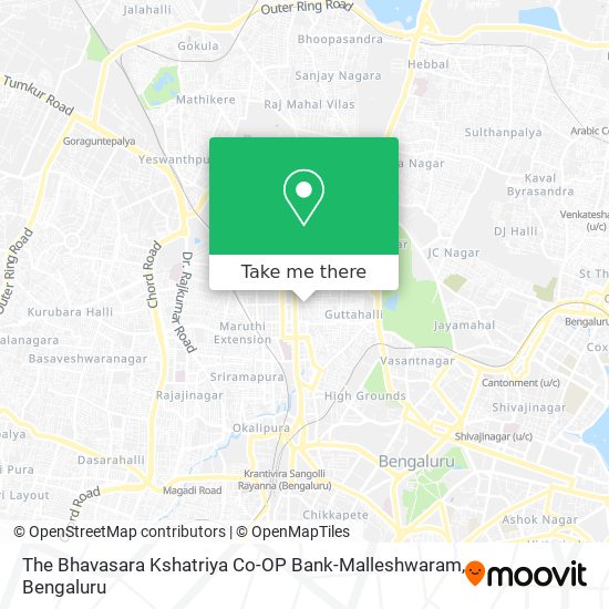 The Bhavasara Kshatriya Co-OP Bank-Malleshwaram map