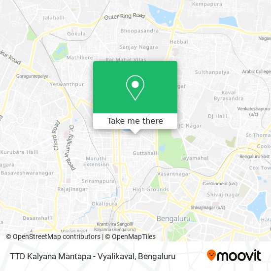 TTD Kalyana Mantapa - Vyalikaval map