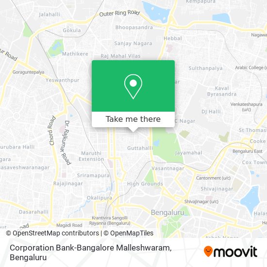 Corporation Bank-Bangalore Malleshwaram map