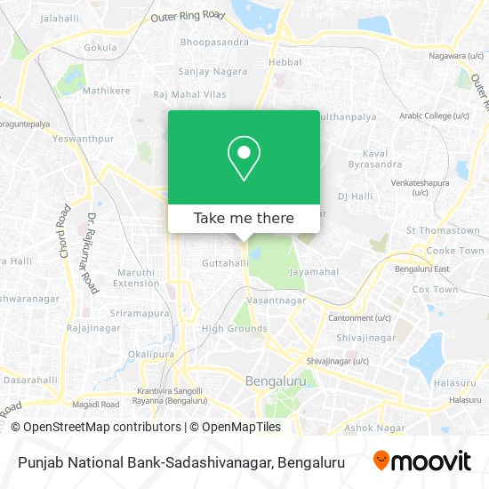 Punjab National Bank-Sadashivanagar map