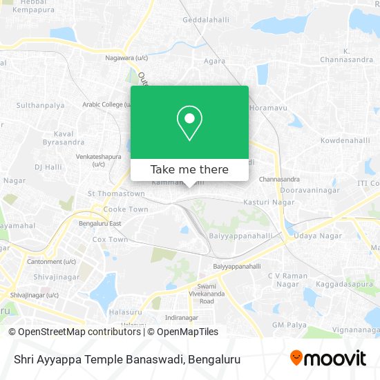 Shri Ayyappa Temple Banaswadi map
