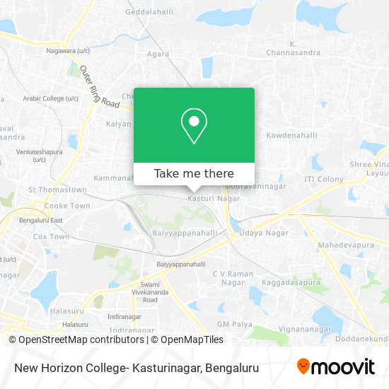 New Horizon College- Kasturinagar map