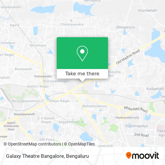 Galaxy Theatre Bangalore map