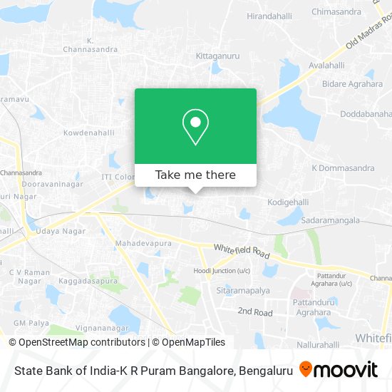 State Bank of India-K R Puram Bangalore map