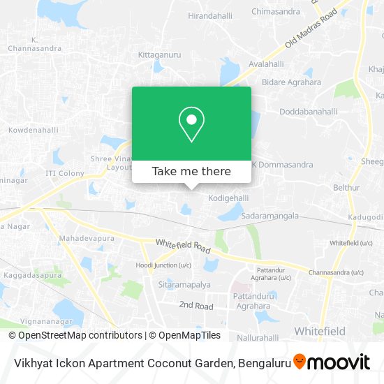 Vikhyat Ickon Apartment Coconut Garden map