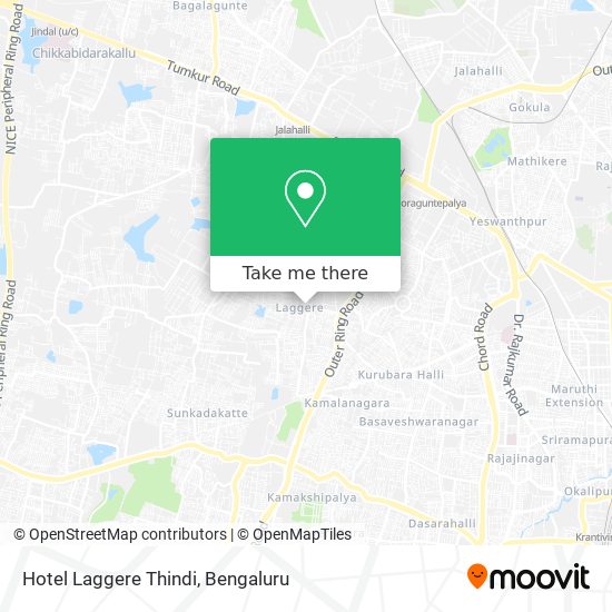 Hotel Laggere Thindi map