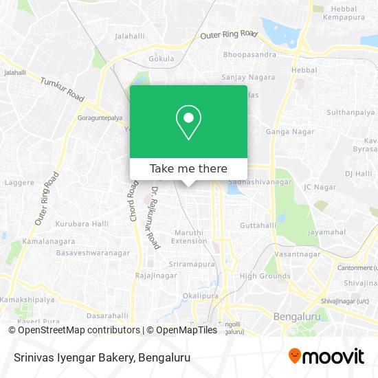Srinivas Iyengar Bakery map