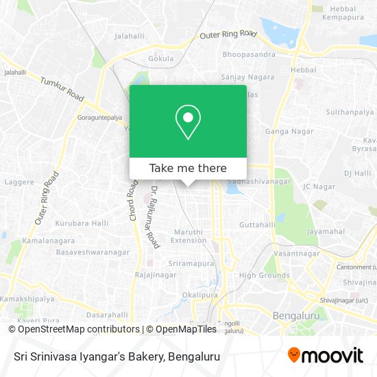 Sri Srinivasa Iyangar's Bakery map