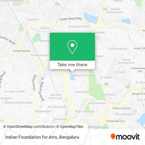 Indian Foundation for Arts map
