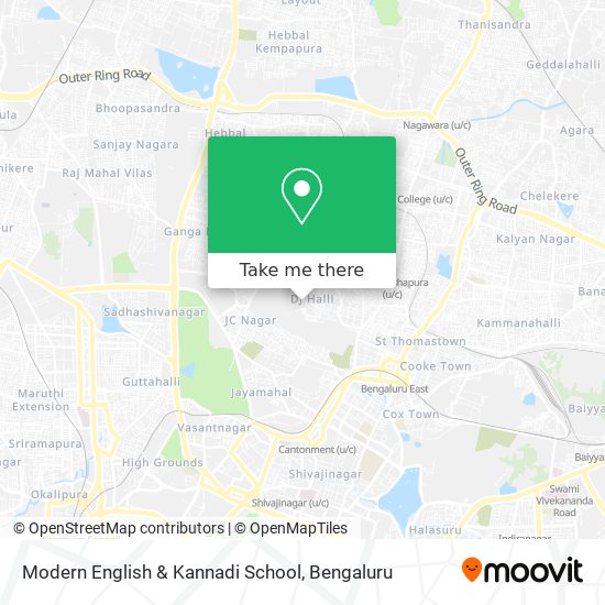 Modern English & Kannadi School map