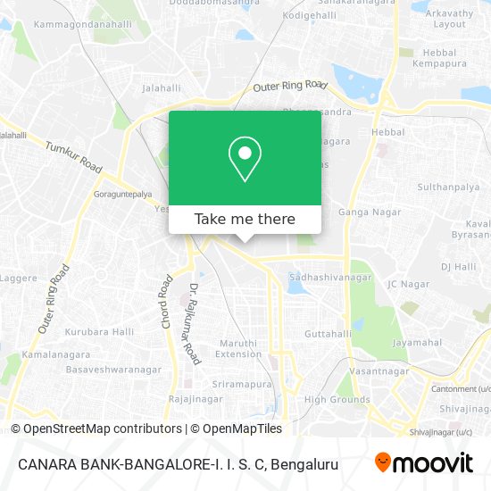 CANARA BANK-BANGALORE-I. I. S. C map