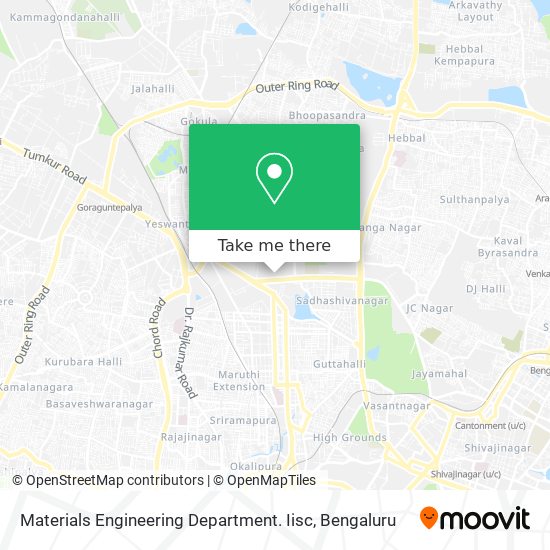 Materials Engineering Department. Iisc map