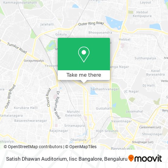 Satish Dhawan Auditorium, Iisc Bangalore map