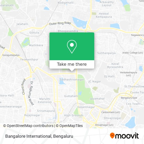 Bangalore International map