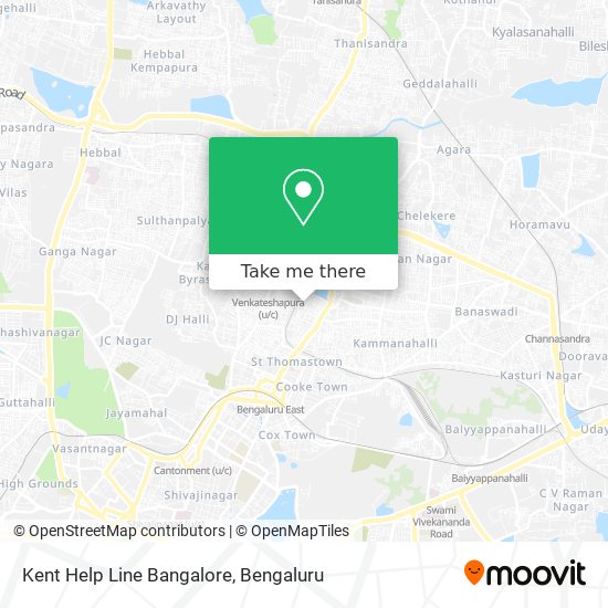 Kent Help Line Bangalore map