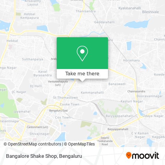 Bangalore Shake Shop map