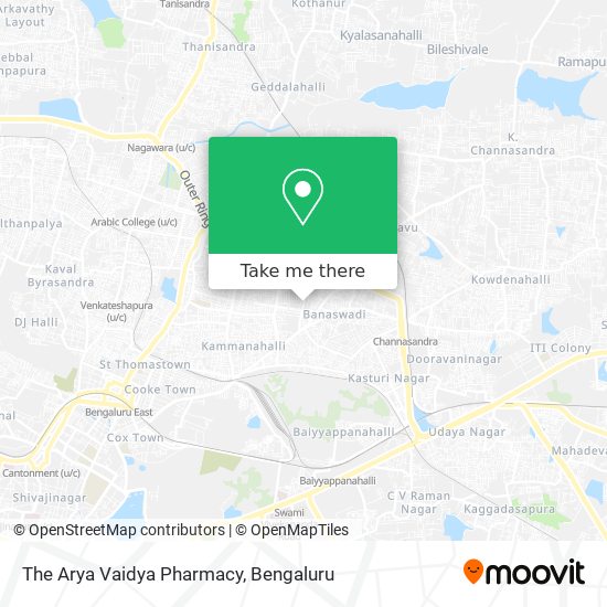 The Arya Vaidya Pharmacy map