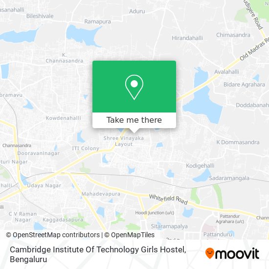 Cambridge Institute Of Technology Girls Hostel map