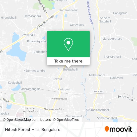 Nitesh Forest Hills map