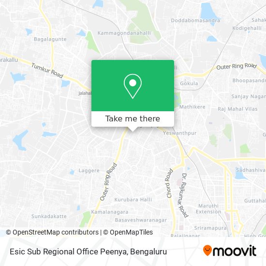 Esic Sub Regional Office Peenya map
