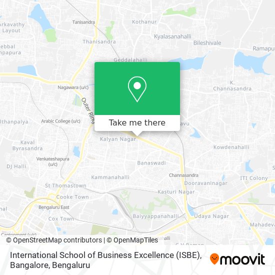 International School of Business Excellence (ISBE), Bangalore map