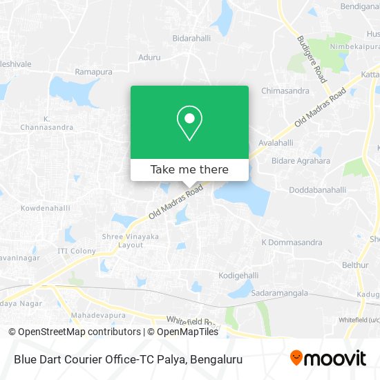 Blue Dart Courier Office-TC Palya map