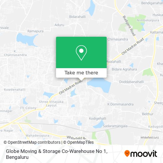 Globe Moving & Storage Co-Warehouse No 1 map