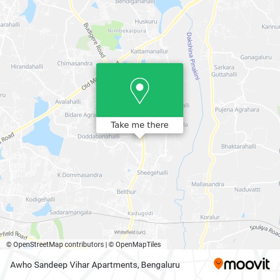 Awho Sandeep Vihar Apartments map