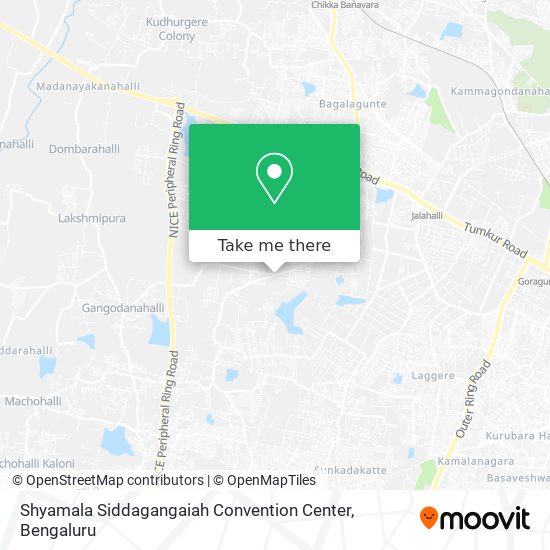 Shyamala Siddagangaiah Convention Center map