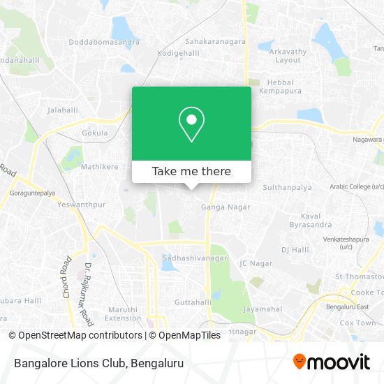 Bangalore Lions Club map
