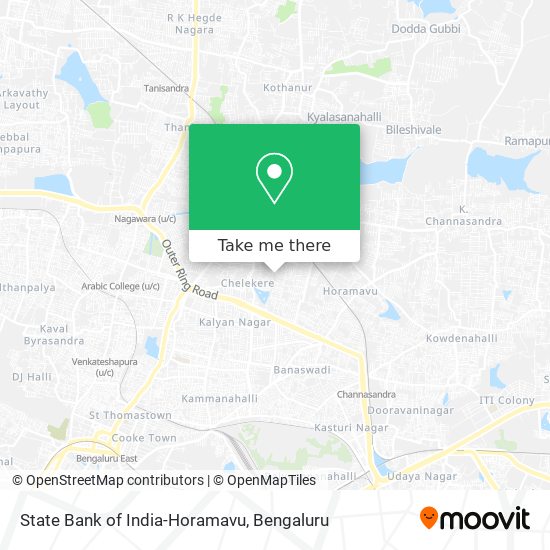 State Bank of India-Horamavu map