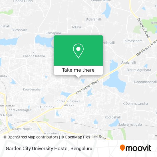 Garden City University Hostel map