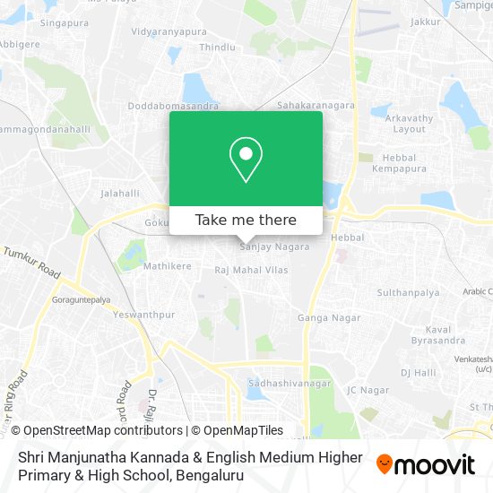 Shri Manjunatha Kannada & English Medium Higher Primary & High School map